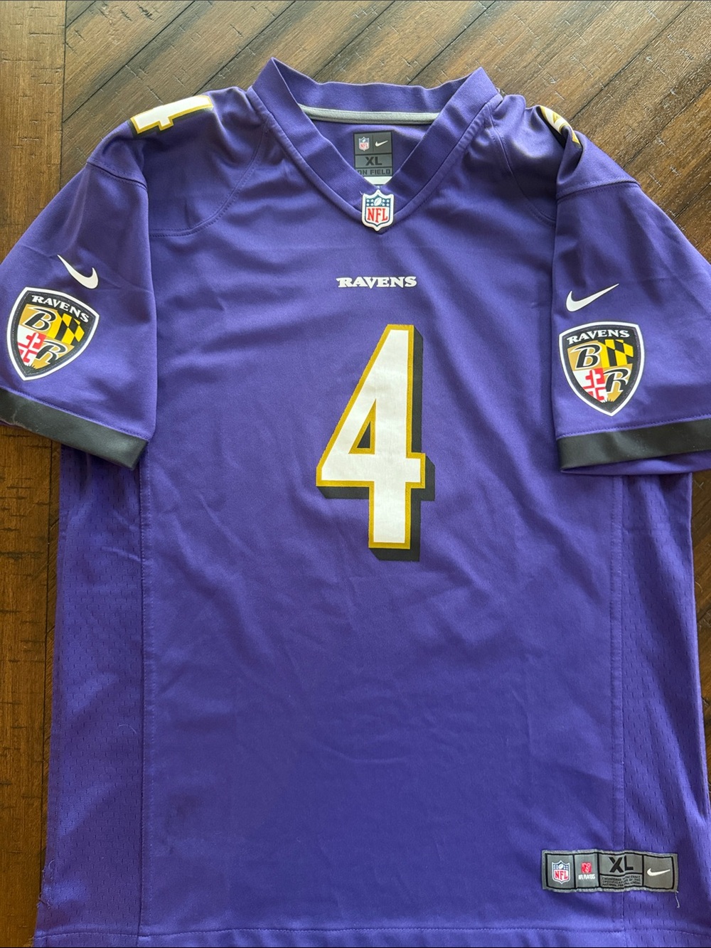 Nike Baltimore Ravens #4 Purple NFL Jersey - Youth XL